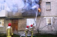 Вогнеборцями ліквідовано пожежу на балконі багатоквартирного житлового будинку