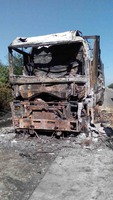 Внаслідок пожежі грузового автомобіля з мукою ніхто не постраждав
