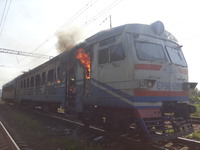 Рятувальниками ліквідовано загорання на залізничному транспорті