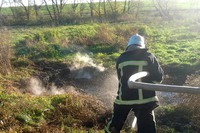 Ліквідовано пожежу сухої трави та сміття на відкритій території