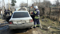 Деражнянський район: рятувальники ліквідували пожежу легкового автомобіля