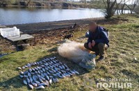 На Глобинщині поблизу с. Кагамлик поліція вилучила 30 кілограмів браконьєрського улову