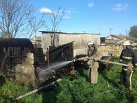 Рятувальники Бериславського району ліквідували пожежу господарчої споруди