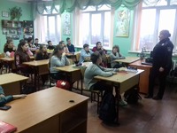 Начальник Попільнянського РС філії Центру пробації у Житомирській області разом з представником поліції провела виховну годину