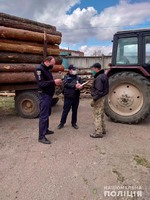 В Сновському районі поліція затримала транспорт з незаконним лісом