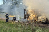 Деражнянський район: рятувальники ліквідували пожежу приватного мікроавтобуса