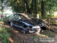 ДТП у Рівненському районі: водій «Audi» наїхав на стелу і дерево
