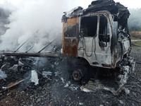За минулу добу рятувальники ліквідували 2 пожежі вантажних автомобілів