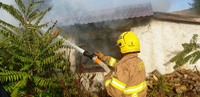У Бериславському районі ліквідовано пожежу літньої кухні