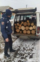 У Томашпільському районі дільничні офіцери  зупинили мікроавтобус з викраденою деревиною