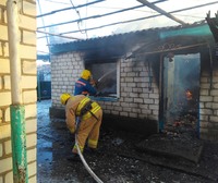 Горностаївські рятувальники під час ліквідації пожежі виявили обгоріле тіло 65-річного чоловіка