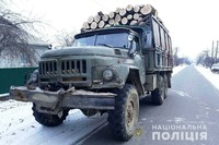 У Тростянці поліцейські затримали вантажівку з деревиною без  документів