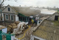 В Олешківському районі вогнеборці ліквідували пожежу в будинку