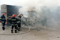 Верхньодніпровський район: під час пожежі у вантажівці водій отримав опіки
