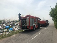 Обухівський район: триває ліквідація загорання на недіючому сміттєзвалищі