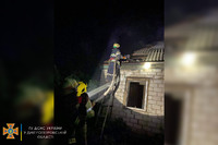 Новомосковський район: ліквідовано пожежу на даху житлового будинку