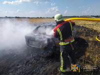 Гайворонські вогнеборці ліквідували пожежу автомобіля