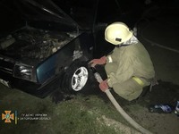 М. Оріхів: рятувальники ліквідували загоряння автомобіля