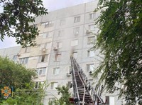 Запорізька область : під час пожежі в дев’ятиповерховому будинку загинула 88-річна власниця оселі