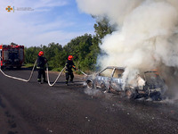 Черкаський район: рятувальники ліквідували пожежу на автотранспорті
