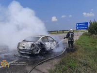 Запорізькій район: вогнеборці ліквідували загоряння авто
