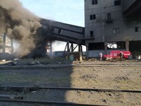 Оперативна інформація щодо ліквідації пожежі на території Авдіївського коксохімічного заводу
