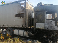Миколаївська область: вогнеборці ліквідували пожежу автомобіля DAF