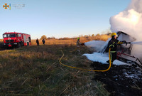 Полтавський район: вогнеборці ліквідували пожежу в тракторі