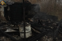 Житомирський район: під час гасіння пожежі на території приватного домогосподарства рятувальники виявили загиблу літню жінку