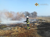 Рятувальники ліквідували 4 пожежі на відкритих територіях