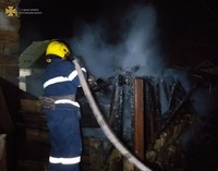 Новотроїцькі рятувальники гасили пожежу господарчої споруди