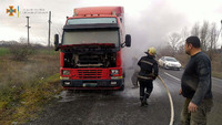 У Черкаському районі вогнеборці ліквідували пожежу вантажного автомобіля