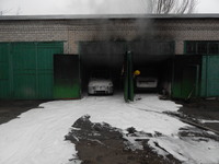 Скадовські рятувальники ліквідували загорання у приміщенні гаражу