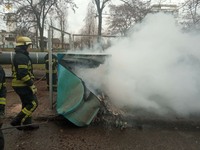 Обухівський район: ліквідовано загорання сміттєвих баків на відкритій місцевості