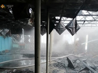 Миргородський район: вогнеборці загасили пожежу в складському приміщенні
