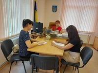 Робоча зустріч працівників Миргородського РВ  з директоркою Гадяцької міськрайонної  філії Полтавського  центру зайнятості.