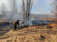 За минулу добу на Сумщині рятувальники тричі ліквідовували загоряння на відкритих територіях