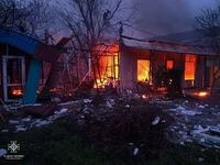 Миколаївська область: в результаті масованого обстрілу Очакова виникло дві пожежі, постраждали двоє людей
