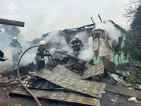 Красноградський район: ліквідована пожежа у приватному будинку, спричинена вибухом побутового газу, виявлено тіло загиблого