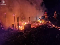 Миколаївська область: рятувальники ліквідували пожежу двох господарчих споруд