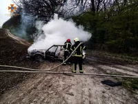 У Звенигородському районі вогнеборці ліквідували пожежу автомобіля