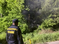 У Рівненському районі рятувальники ліквідували пожежу у приватному господарстві