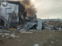 М. Ізюм: рятувальники ліквідували 4 пожежі спричинені ворожими обстрілами