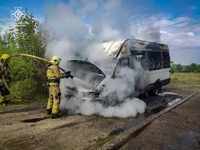 Ліквідовано пожежу в мікроавтобусі ⤵️