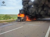 Березівський район: рятувальники ліквідували пожежу вантажного автомобіля