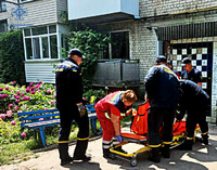 Бориспільський район: проведено транспортування хворої жінки до карети екстреної медичної допомоги