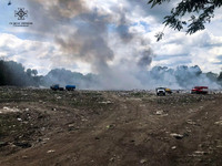 Рятувальники Черкащини ліквідували дві пожежі на сміттєзвалищах