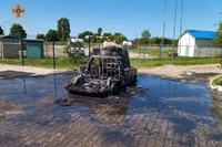 Новомосковський район: рятувальники ліквідували пожежу в автомобілі
