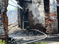 Київська область: рятувальники ліквідували пожежу в господарчій будівлі недіючої ферми