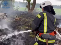 На Сумщині вогнеборці двічі ліквідовували загоряння сухої рослинності та сміття